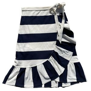 J. Crew rugby stripe wrap skirt